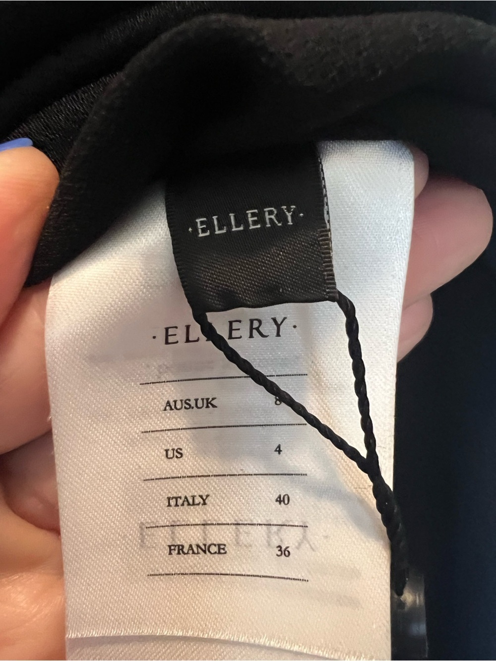 ELLERY Nashville Piped Shirt Dress Black Midi Western Tailored US4 - Picture 8 of 10